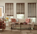 Lafayette Faux Wood Blinds (stained) - "Photography courtesy of Lafayette Interior Fashions."